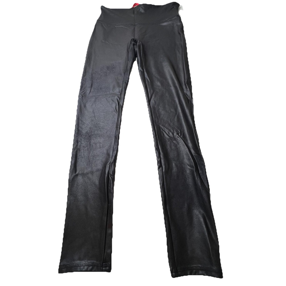 Spanx Black Faux Leather Leggings Size Medium